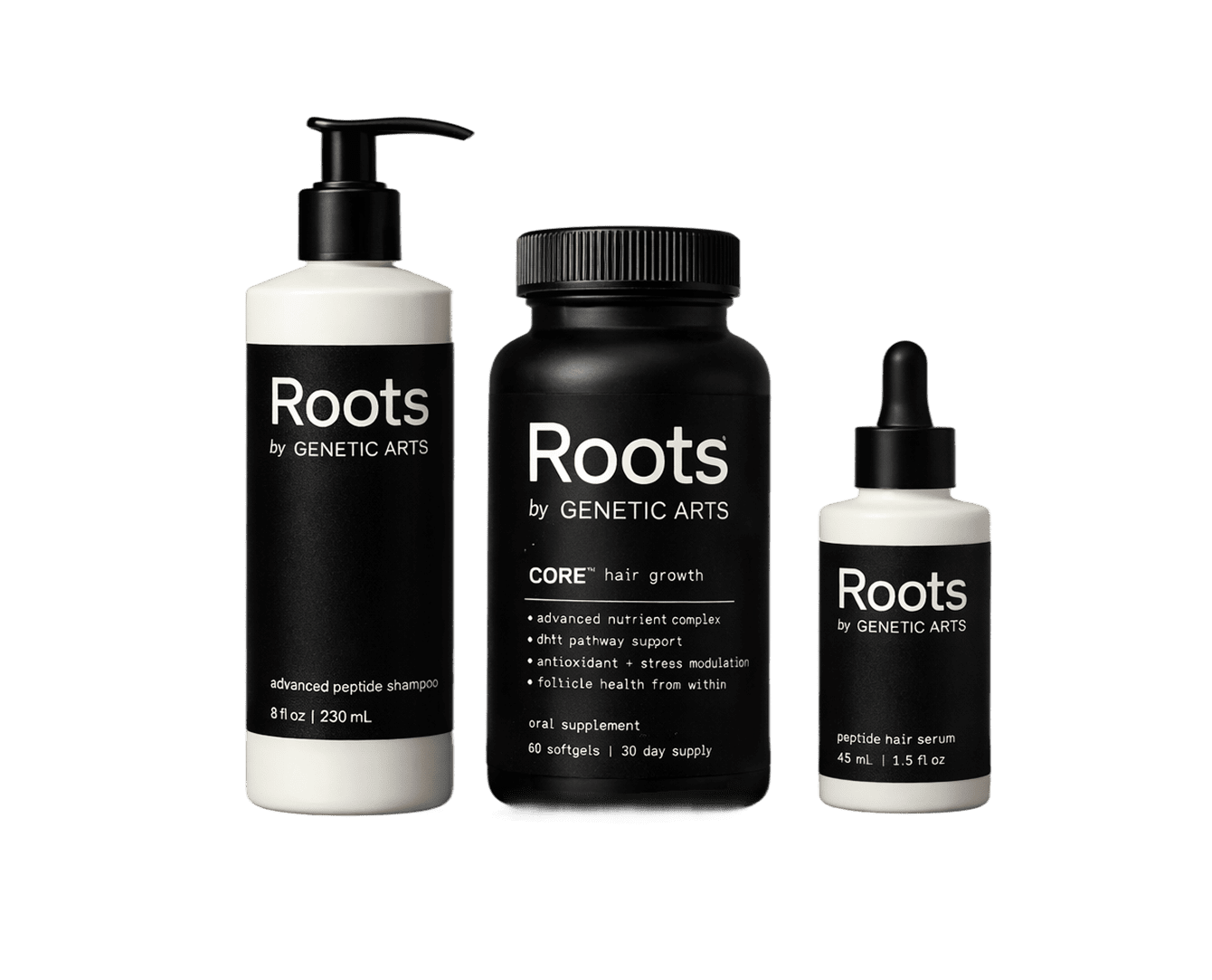 Peptide Hair Growth System: 3-Step Routine | Roots by GA