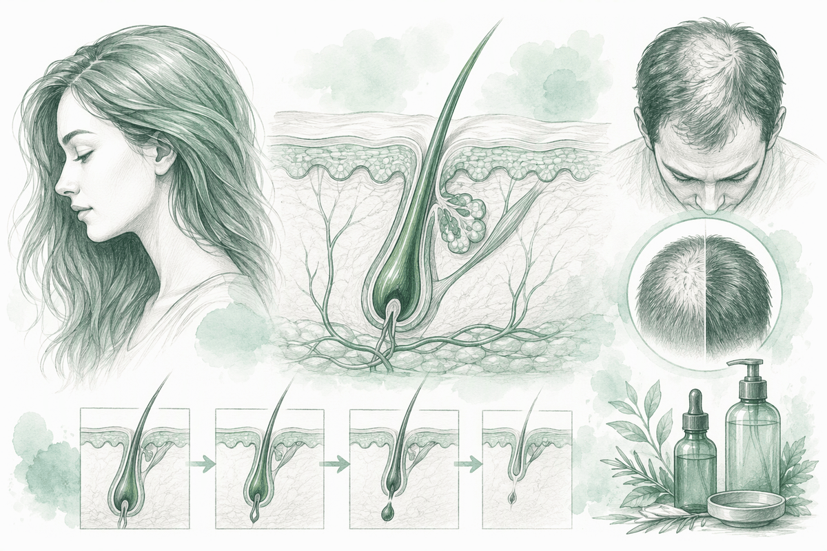 Hair Follicle: Anatomy, Growth Cycles, Hair Loss, and Evidence-Based Care
