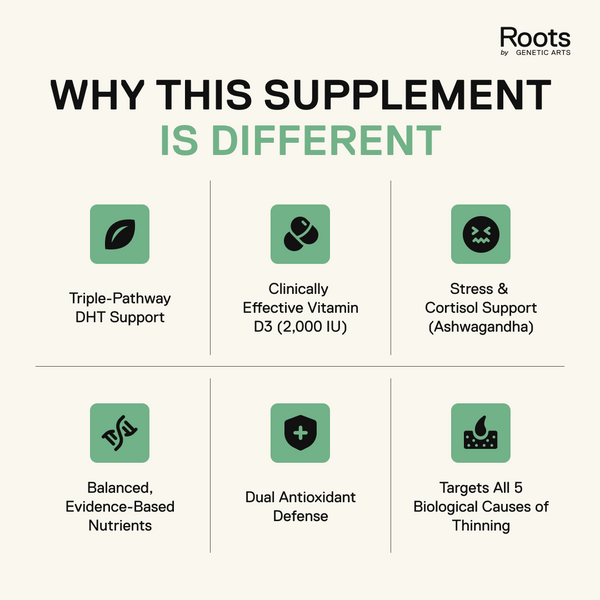 Triple-Pathway Hair Supplement